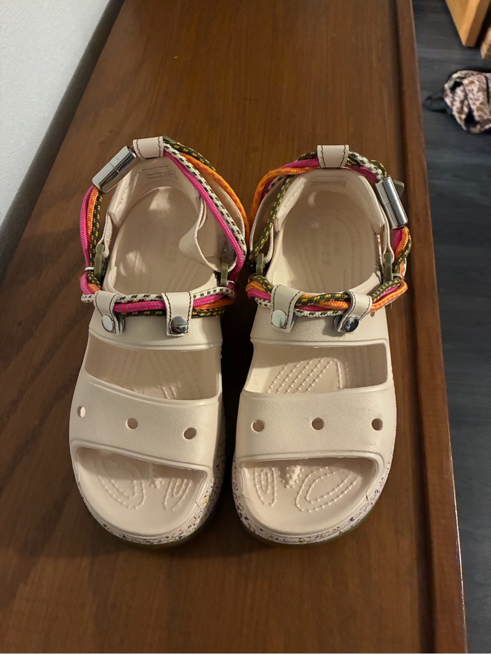 CROCS Hiker Xscape Festival Sandals with Colorful Braided Straps - Picture 4 of 6